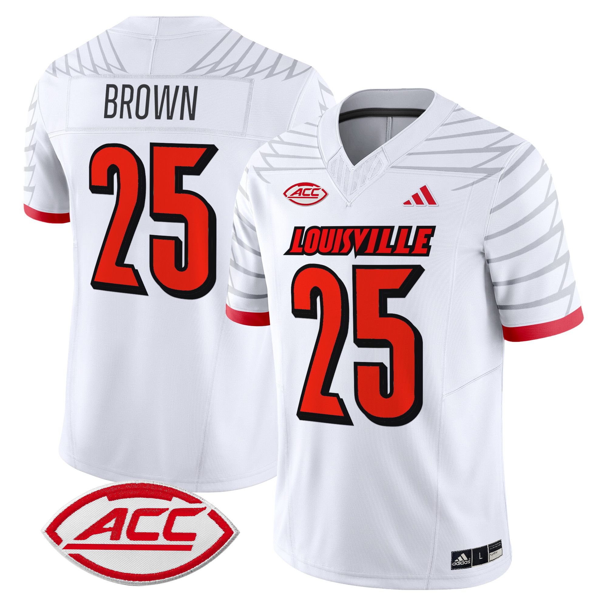 Men Louisville Cardinals #25 Brown White 2024 Vapor Limited NCAA Jersey->more ncaa teams->NCAA Jersey